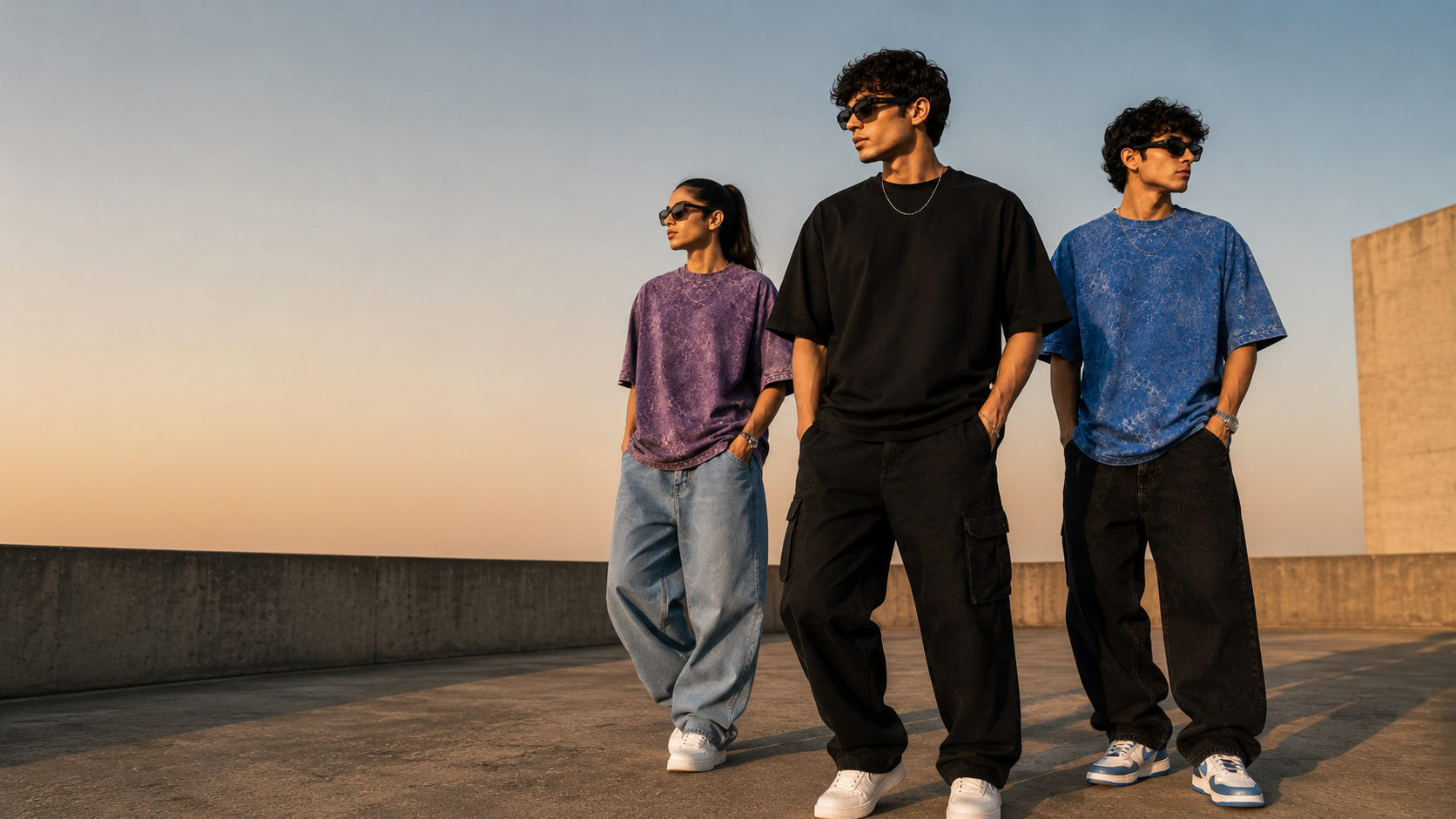 YURACHI premium oversized streetwear India YURACHI premium Gen-Z streetwear campaign in India with oversized t-shirt styling